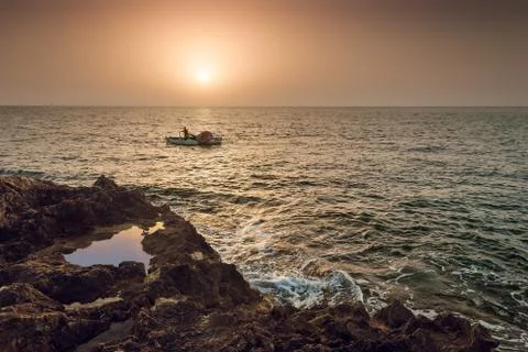 Sunset over the sea Foto stock