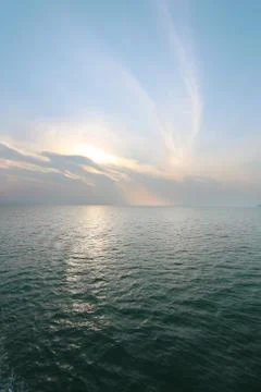 Sunset over sea Stock Photos