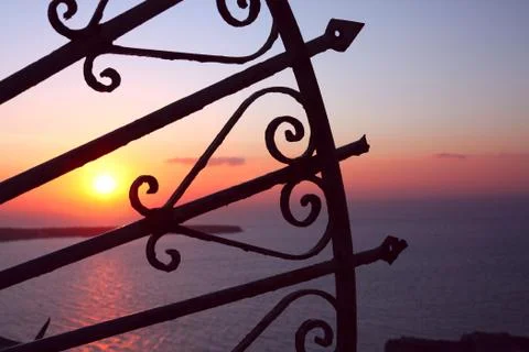Sunset over sea Stock Photos