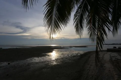 Sunset over sea Stock Photos
