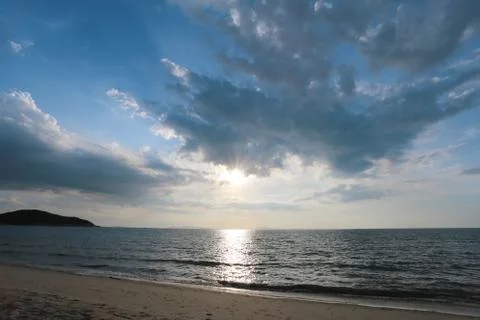 Sunset over sea Stock Photos