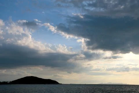 Sunset over sea Stock Photos