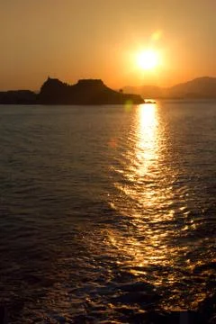 Sunset over the sea Foto stock