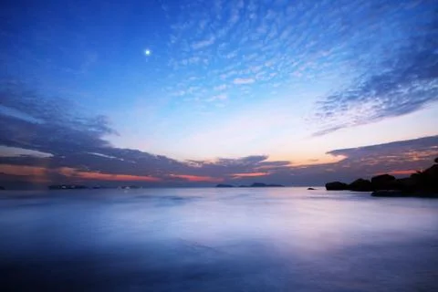 Sunset over the sea Foto stock