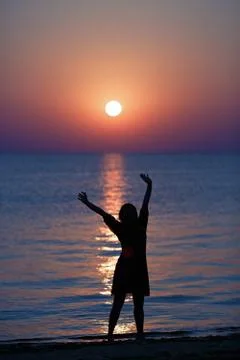 Sunset over the sea Foto stock