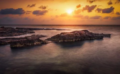 Sunset over the sea Foto stock
