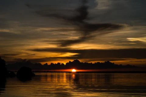Sunset over sea Foto stock
