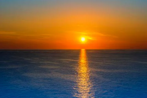 Sunset over the sea Stock-Fotos