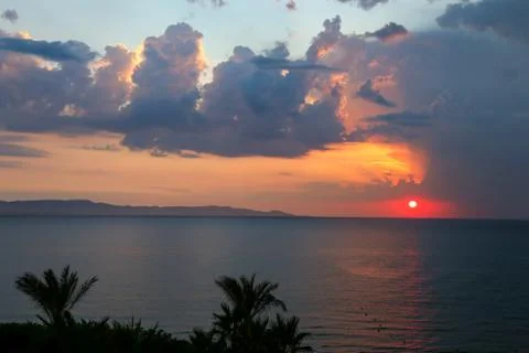 Sunset over the sea Foto stock