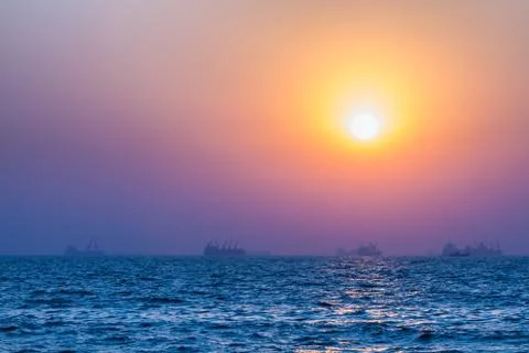 Sunset over sea Foto stock