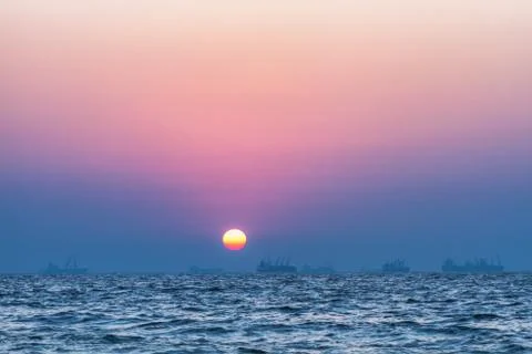 Sunset over sea Foto stock