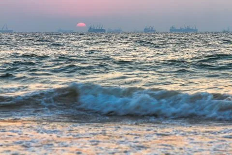 Sunset over sea Foto stock