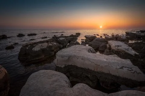 Sunset Over the Sea Foto stock