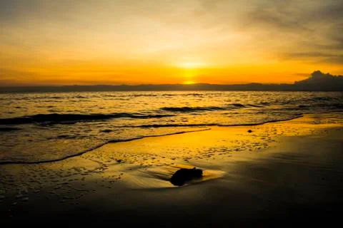 Sunset over the sea Stock Photos