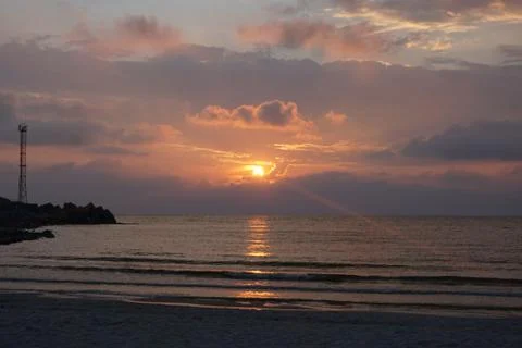 Sunset over the sea Foto stock