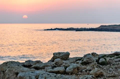 Sunset over the sea Foto stock