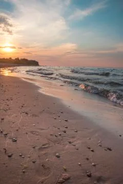 Sunset over the sea Stock Photos