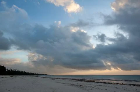 Sunset over sea Stock Photos