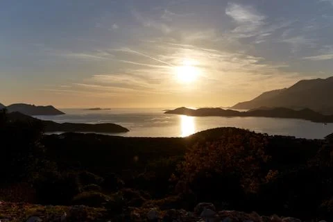 Sunset over the sea Foto stock
