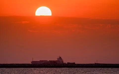 Sunset over the sea Foto stock