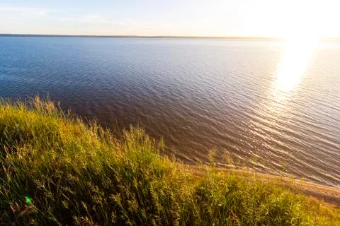 Sunset over the sea Stock Photos