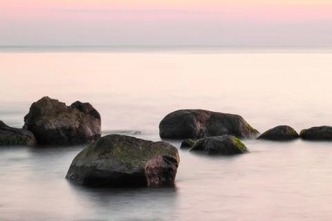 Sunset over the sea  Stock Photos