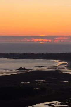 Sunset over the sea Stock Photos