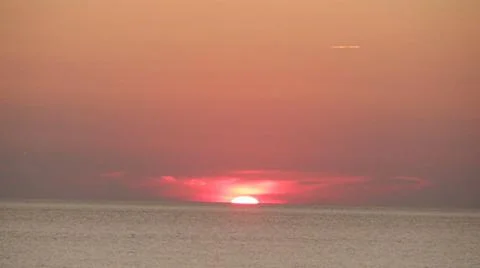 Sunset Over the Sea Stock Photos