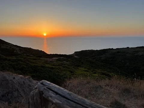 Sunset over the sea Foto stock