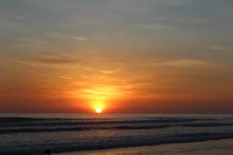 Sunset over the sea Stock Photos