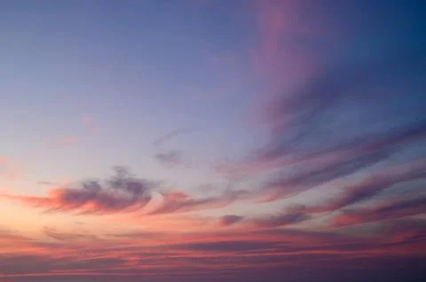 Sunset over the sea Stock Photos