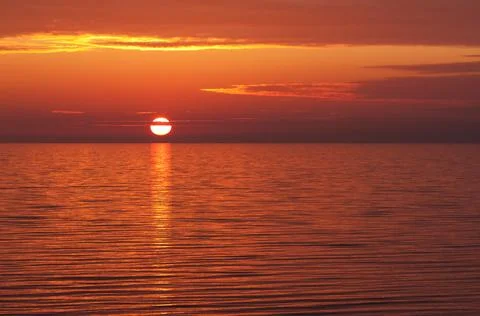 Sunset over the sea Stock-Fotos