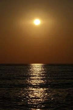 Sunset over the sea. Stock Photos