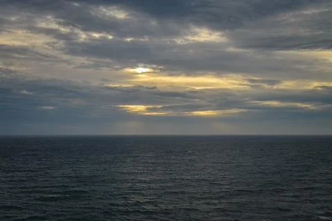 Sunset over the sea Stock Photos