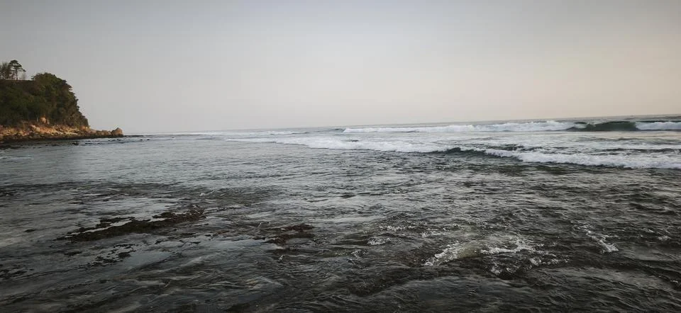 Sunset over the sea 스톡 사진