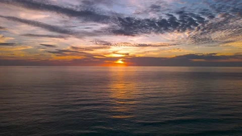 Sunset over sea in Phuket beach Thailand  Stock Footage 233757669