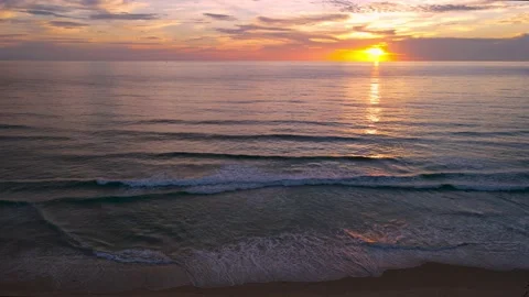 Sunset over sea in Phuket beach Thailand  Stock Footage 233757742
