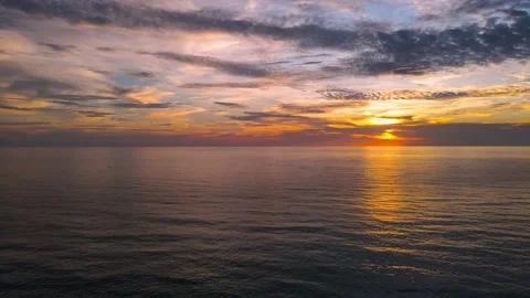 Sunset over sea in Phuket beach Thailand  Stock Footage 233757777