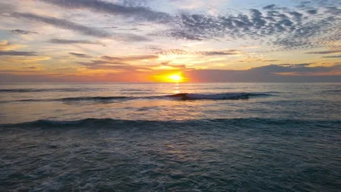 Sunset over sea in Phuket beach Thailand  Stock Footage 233757805