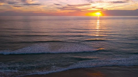 Sunset over sea in Phuket beach Thailand  Stock Footage 233757806