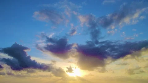 Sunset Over the Sea, Red Sunset. Stunning Dusk Over the Tyrrhenian Sea. Stock Footage 236935777