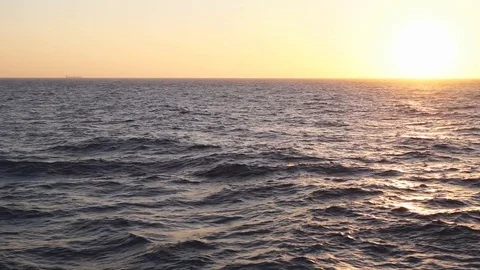 Sunset over sea - slow motion. Stock Footage 77365813