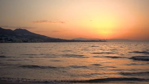 Sunset over the sea in Spain. Stock Footage 327685699