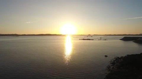 Sunset over the sea, sunset at the beach Stock Footage 306034063