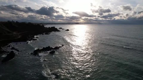Sunset over the sea, sunset over the ocean Video stock 310345156