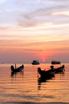 The sunset over sea, thailand Foto stock