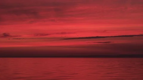 Sunset over sea - time lapse Stock Footage 77525352