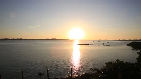 Sunset over the sea, time lapse Vídeos de archivo 306034072