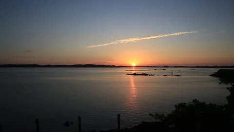 Sunset over the sea, time lapse Video stock 306034077
