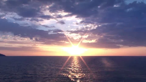 Sunset over the sea - timelapse Stock Footage 26067766
